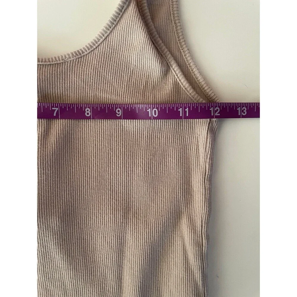 Forever 21 Tan Henley Tank Top Size S